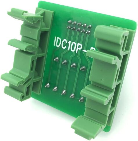 IDC10 2x5 دبابيس ذكر رأس لوحة القطع موصل كتلة المحطة مع أقدام تركيب السكك الحديدية البسيطة DIN in Kuwait