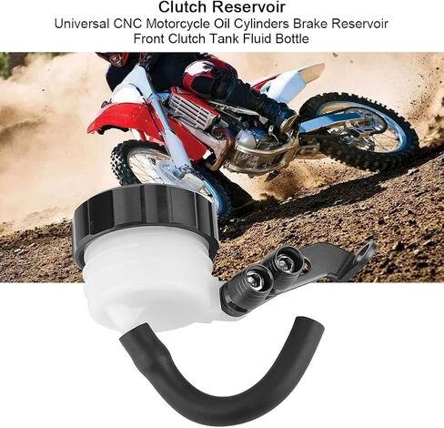 Oir,Clutch Reservoir,Motorcycle Master Cylinder Reservoir Universal Cnc Motorcycle Oil Cylinders Brake Reservoir Front Clutch Fluid Bottle (Blue) (Black) in Saudi Arabia