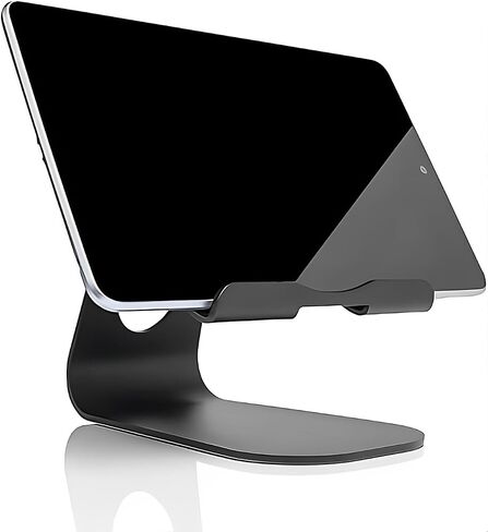 Tablet Stand Multi-Angle Adjustable. Tablet Holder for iPad, iPad Pro, iPhone, Tablets, E-Reader and Phones - Desktop Holder Compatible with Tablets up to 12.9" (Black) in Saudi Arabia