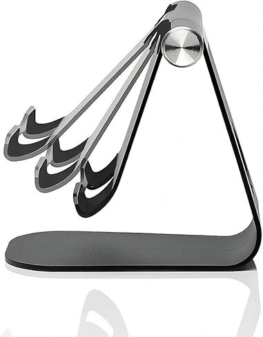 Tablet Stand Multi-Angle Adjustable. Tablet Holder for iPad, iPad Pro, iPhone, Tablets, E-Reader and Phones - Desktop Holder Compatible with Tablets up to 12.9" (Black) in Saudi Arabia