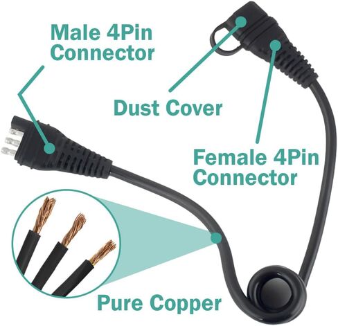 4 طرق مسطحة مقطورة تمديد ملفوف كابل 4 دبوس 3 أقدام الذكور والإناث الأسلاك تسخير محول الطول الكلي 36 "مقطورة التوصيل موسع مقطورة سلك تمديد تسخير in Kuwait