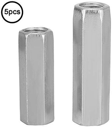 Marhynchus 5 قطع صواميل توصيل سداسية طويلة الأكمام من الفولاذ الكربوني M10 مثبتات ملولبة (M10*40 * 13 مم) أجزاء تثبيت صامولة صواميل قضيب سداسي صواميل مثبتات ملولبة قضيب صامولة طويل in Kuwait