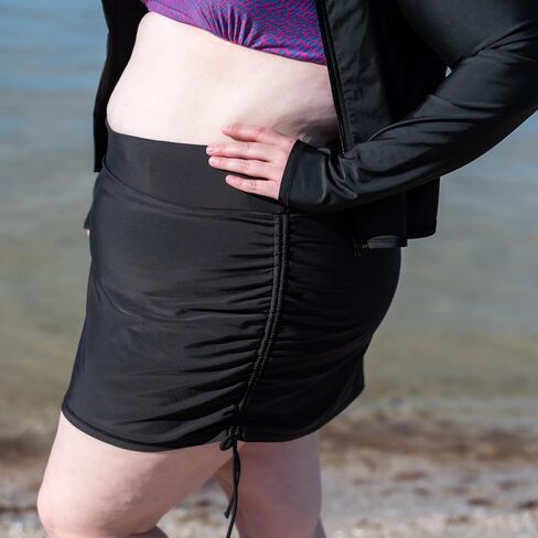 SwimZip Women's Adjustable High-Rise Flare Swim Skirt - UPF 50+ Sun Protection in Saudi Arabia