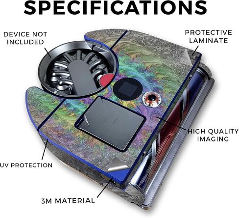 Carbon Fiber Skin Compatible with Dyson 360 Vis Nav - Black Modern Camo - Premium 3M Vinyl Protective Wrap Decal Cover - Easy to Apply | Crafted in The USA by MightySkins in Saudi Arabia