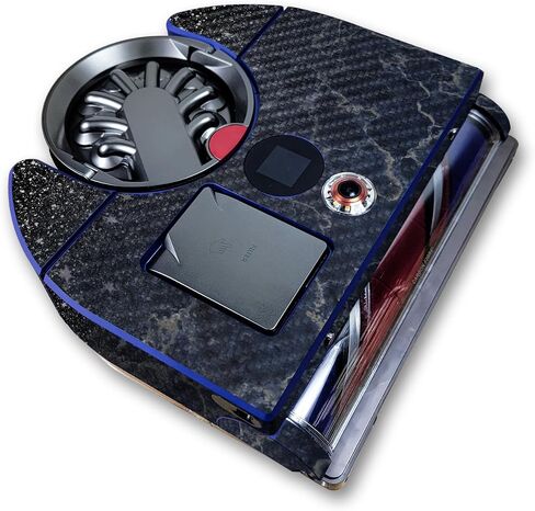 Carbon Fiber Skin Compatible with Dyson 360 Vis Nav - Dark Shimmer Marble - Premium 3M Vinyl Protective Wrap Decal Cover - Easy to Apply | Crafted in The USA by MightySkins in Kuwait