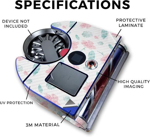Carbon Fiber Skin Compatible with Dyson 360 Vis Nav - Dark Shimmer Marble - Premium 3M Vinyl Protective Wrap Decal Cover - Easy to Apply | Crafted in The USA by MightySkins in Kuwait