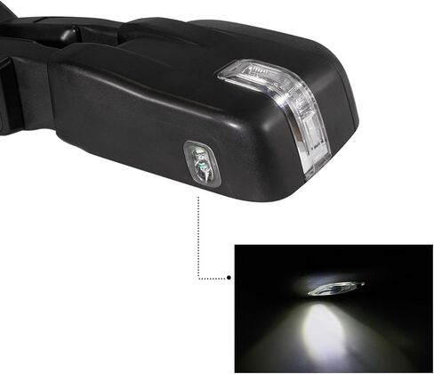 Towing Mirrors compatible for 2015 2016 2017 2018 2019 2020 Ford F150 Pickup Truck Side Mirrors with Turn Signal Lights Puddle Lights Auxiliary Lamp Power Heated Black Housing Pair in Saudi Arabia