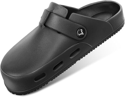 BULLIANT Women Clogs, Adjustable Sandals Slip-on Water Shoes Unisex with Cushioned Footbed,Comfortable Lightweight(Black-7 Women/5 Men) in Saudi Arabia