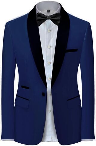 Men's Casual Slim Fit Blazer, One Button Shawl Lapel Jacket, Lightweight Tuxedo for Dinner Prom Party Wedding in Saudi Arabia