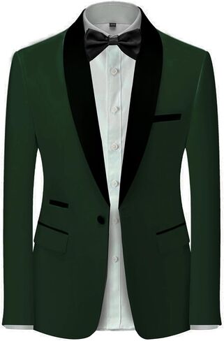 Men's Casual Slim Fit Blazer, One Button Shawl Lapel Jacket, Lightweight Tuxedo for Dinner Prom Party Wedding in Saudi Arabia