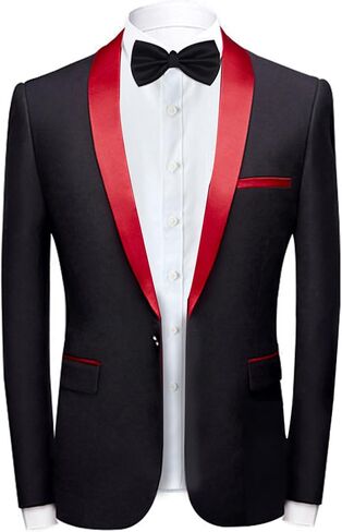 Men's Casual Slim Fit Blazer, One Button Shawl Lapel Jacket, Lightweight Tuxedo for Dinner Prom Party Wedding in Saudi Arabia