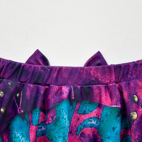 بدلة استحمام للفتيات من أحفاد، طقم بيكيني مكون من قطعتين من ملابس السباحة للأميرة اللطيفة (8-9 سنوات، أرجواني) in Kuwait