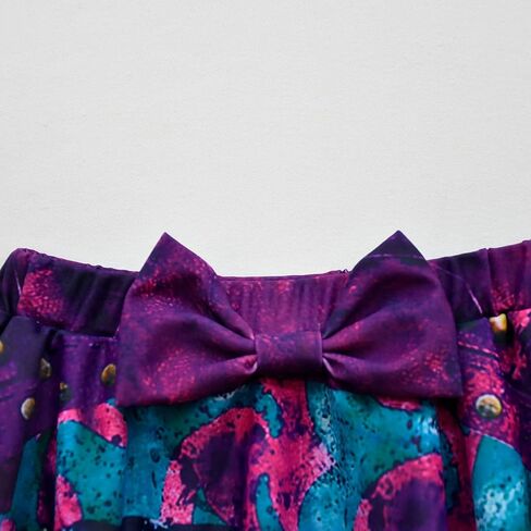 بدلة استحمام للفتيات من أحفاد، طقم بيكيني مكون من قطعتين من ملابس السباحة للأميرة اللطيفة (8-9 سنوات، أرجواني) in Kuwait