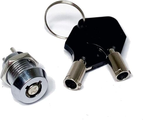 مفتاح مفتاح أسود مقاس 12 مم - وضع التشغيل والإيقاف - يتم سحب المفتاح على كلا الوضعين - غطاء معدني in Kuwait