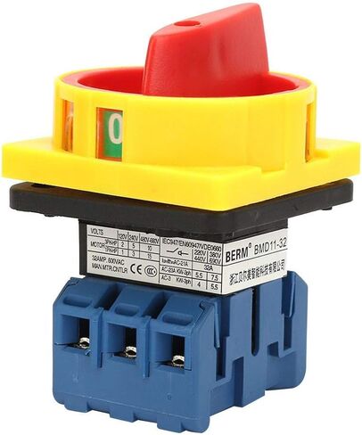 Rotary Cam Changeover Switch 25A/32A 3-Pole 2-Position Load Circuit Breaker Switch Rotary Cam On-Off Power Switch(32A) in Saudi Arabia