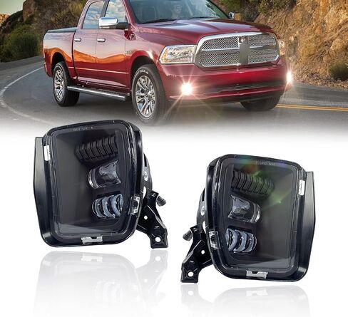 Fog Lights Compatible With 2013-2018 Ram 1500 & 2019-2021 Ram 1500 Classic Pickup Truck, A Pair of Front Bumper Driving Lamps with Smoked Lens in Saudi Arabia