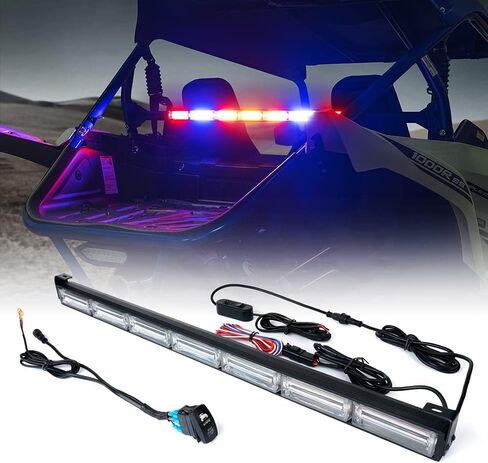 Xprite 30" UTV RZR Chase Strobe Flashing Light Bar, with Brake, Reverse, Turn Signal Function, Rear Safety Lightbar for Polaris XP 1000 900, Can-Am Maverick X3, SxS, Yamaha, ATV, Off Road - RBYYYBR in Saudi Arabia