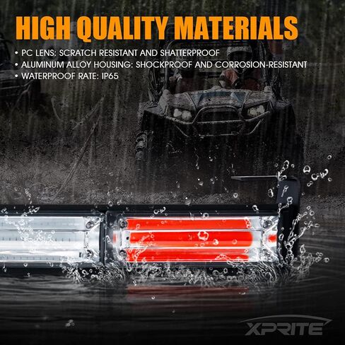 Xprite 30" UTV RZR Chase Strobe Flashing Light Bar, with Brake, Reverse, Turn Signal Function, Rear Safety Lightbar for Polaris XP 1000 900, Can-Am Maverick X3, SxS, Yamaha, ATV, Off Road - RBYYYBR in Saudi Arabia