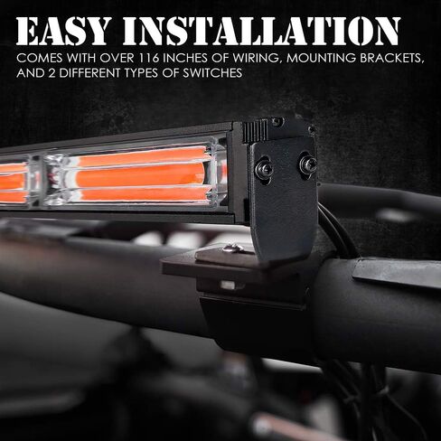 Xprite 30" UTV RZR Chase Strobe Flashing Light Bar, with Brake, Reverse, Turn Signal Function, Rear Safety Lightbar for Polaris XP 1000 900, Can-Am Maverick X3, SxS, Yamaha, ATV, Off Road - RBYYYBR in Saudi Arabia