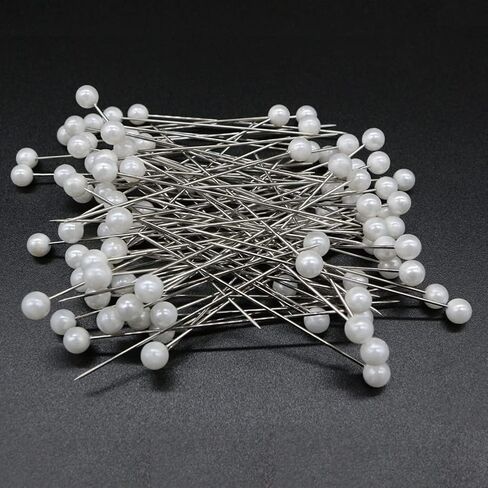 200 قطعة 65 مللي متر طول الأبيض والوردي فو اللؤلؤ رئيس دبابيس الخياطة دبابيس مستقيمة دبابيس اللحف للخياطة ، اللحف ، هدب النسيج DIY بها بنفسك صنع in Kuwait