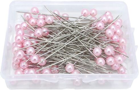 200 قطعة 65 مللي متر طول الأبيض والوردي فو اللؤلؤ رئيس دبابيس الخياطة دبابيس مستقيمة دبابيس اللحف للخياطة ، اللحف ، هدب النسيج DIY بها بنفسك صنع in Kuwait