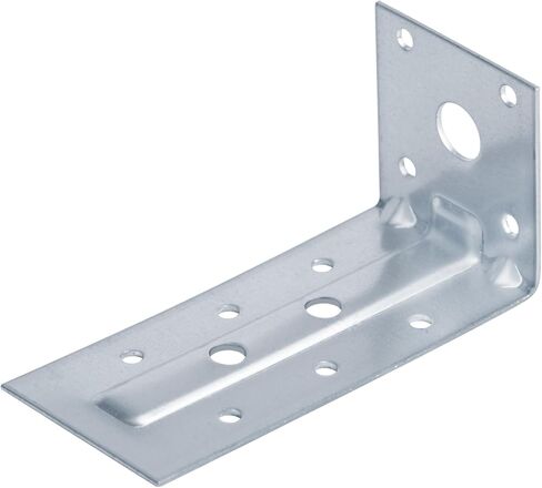20 PCS 4"L x 1-3/4"W x 1-7/8"H Steel L Right Angle Bracket, Galvanized Metal Joint Corner Braces with Reinforcing Rib, for Wooden Shelves, Raised Bed Garden, Thickness 1.4 mm in Saudi Arabia