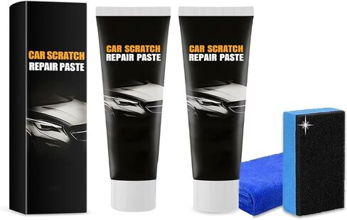 2PCS Scratch Repair Wax For Car, 2024 New Car Car Scratch Repair Paste Polishing Wax,Car Scratch Repair Paste Kit with Wipe & Sponge for Vehicles Slight Scratches in Kuwait