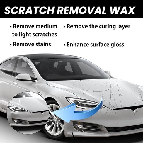 2PCS Scratch Repair Wax For Car, 2024 New Car Car Scratch Repair Paste Polishing Wax,Car Scratch Repair Paste Kit with Wipe & Sponge for Vehicles Slight Scratches in Kuwait