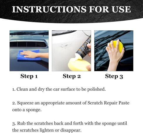 2PCS Scratch Repair Wax For Car, 2024 New Car Car Scratch Repair Paste Polishing Wax,Car Scratch Repair Paste Kit with Wipe & Sponge for Vehicles Slight Scratches in Kuwait