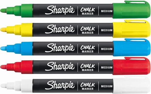 Sharpie Chalk Markers, Wet Erase Markers, Assorted Colors, 5 Count in Saudi Arabia