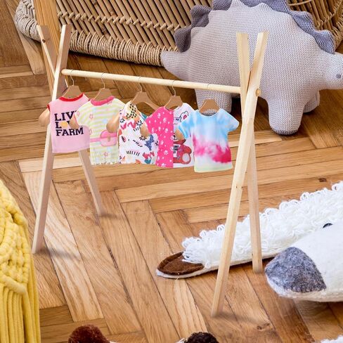 5 Pieces Doll Clothes, 12 Inch Girl Doll Clothes Accessories Cotton Summer Tops Swimwear Robe Doll T Shirt Dress Regular Outfit Doll Clothing (Shorts) in Saudi Arabia