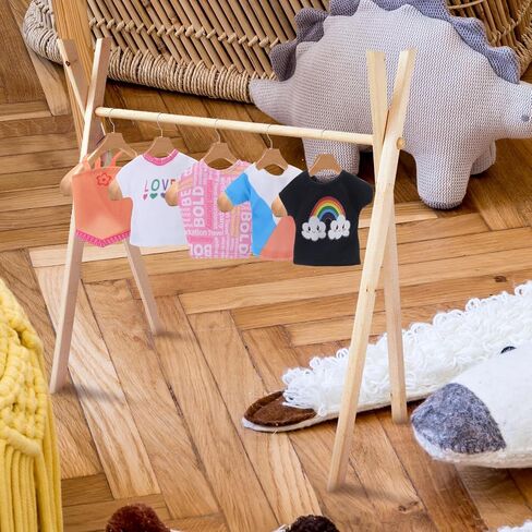 5 Pieces Doll Clothes, 12 Inch Girl Doll Clothes Accessories Cotton Summer Tops Swimwear Robe Doll T Shirt Dress Regular Outfit Doll Clothing (Shorts) in Saudi Arabia