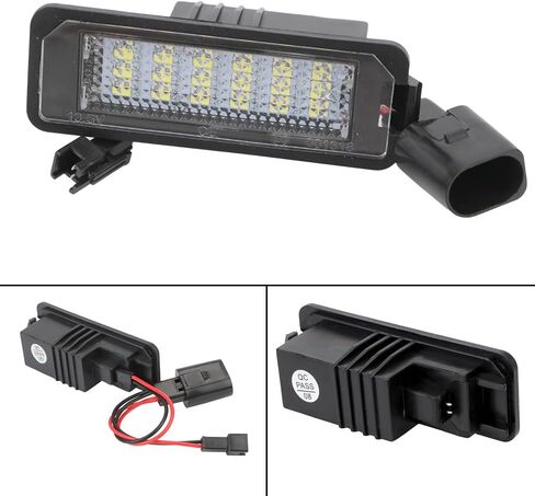 License Plate Lights Rear Tag Light Assembly Fit for Volkswagen VW Golf 4 5 6 GTi CC Rabbit Eos Beetle Porsche Boxster Cayman Cayenne Carrera (Pack of 2,6000k White) in Saudi Arabia