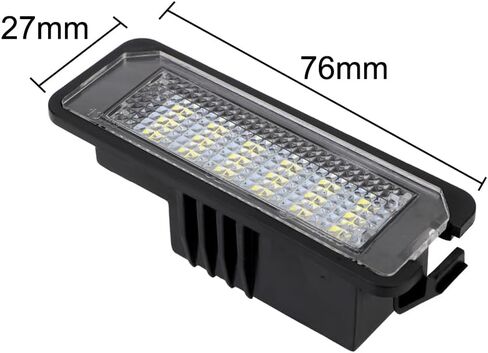 License Plate Lights Rear Tag Light Assembly Fit for Volkswagen VW Golf 4 5 6 GTi CC Rabbit Eos Beetle Porsche Boxster Cayman Cayenne Carrera (Pack of 2,6000k White) in Saudi Arabia