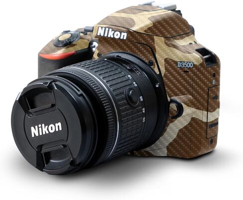 Carbon Fiber Skin Compatible with Nikon D3500 Camera - Aqua Swirl - Premium 3M Vinyl Protective Wrap Decal Cover - Easy to Apply | Crafted in The USA by MightySkins in Saudi Arabia