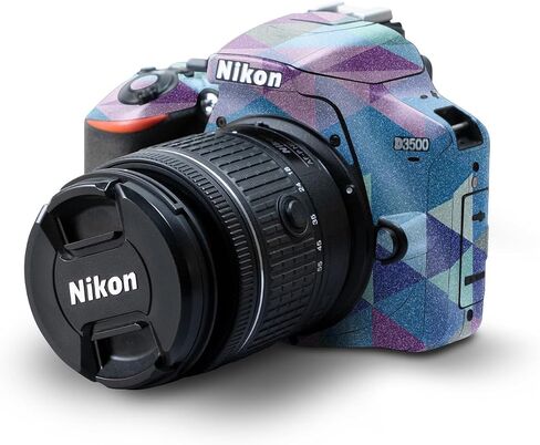 Carbon Fiber Skin Compatible with Nikon D3500 Camera - Aqua Swirl - Premium 3M Vinyl Protective Wrap Decal Cover - Easy to Apply | Crafted in The USA by MightySkins in Saudi Arabia