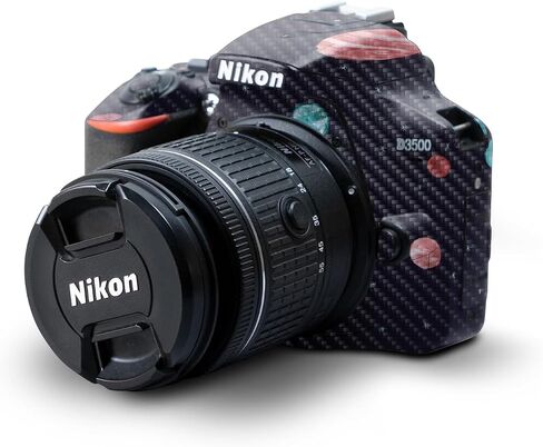 Carbon Fiber Skin Compatible with Nikon D3500 Camera - Bright Night Sky - Premium 3M Vinyl Protective Wrap Decal Cover - Easy to Apply | Crafted in The USA by MightySkins in Saudi Arabia