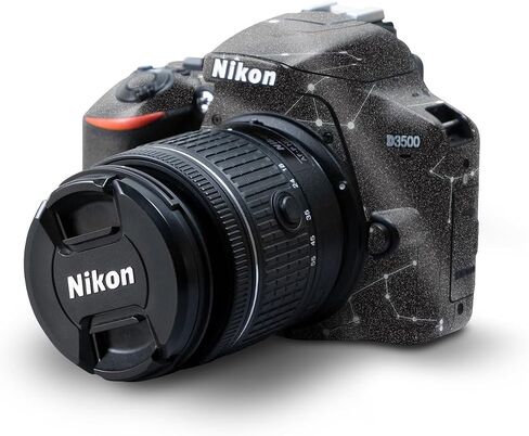 Carbon Fiber Skin Compatible with Nikon D3500 Camera - Bright Night Sky - Premium 3M Vinyl Protective Wrap Decal Cover - Easy to Apply | Crafted in The USA by MightySkins in Saudi Arabia