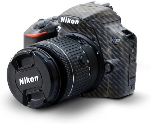 Carbon Fiber Skin Compatible with Nikon D3500 Camera - Bright Night Sky - Premium 3M Vinyl Protective Wrap Decal Cover - Easy to Apply | Crafted in The USA by MightySkins in Saudi Arabia