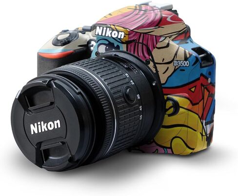 Carbon Fiber Skin Compatible with Nikon D3500 Camera - Bright Night Sky - Premium 3M Vinyl Protective Wrap Decal Cover - Easy to Apply | Crafted in The USA by MightySkins in Saudi Arabia