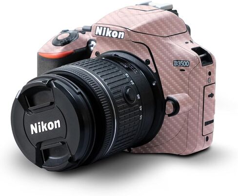 Carbon Fiber Skin Compatible with Nikon D3500 Camera - Solid Blush - Premium 3M Vinyl Protective Wrap Decal Cover - Easy to Apply | Crafted in The USA by MightySkins in Kuwait