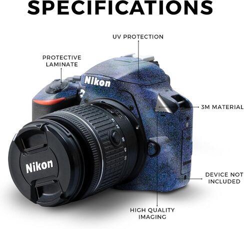 Carbon Fiber Skin Compatible with Nikon D3500 Camera - Solid Green - Premium 3M Vinyl Protective Wrap Decal Cover - Easy to Apply | Crafted in The USA by MightySkins in Kuwait