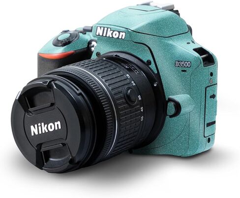 Carbon Fiber Skin Compatible with Nikon D3500 Camera - Solid Green - Premium 3M Vinyl Protective Wrap Decal Cover - Easy to Apply | Crafted in The USA by MightySkins in Kuwait