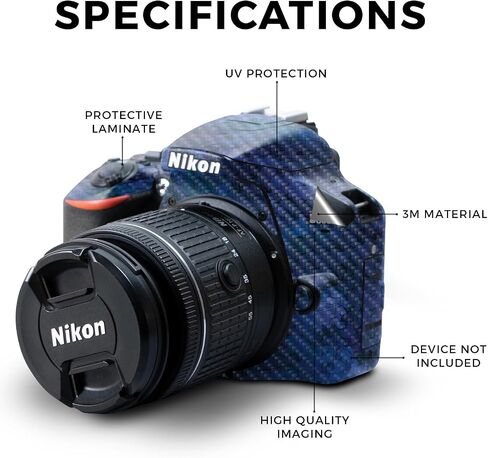Carbon Fiber Skin Compatible with Nikon D3500 Camera - Solid Green - Premium 3M Vinyl Protective Wrap Decal Cover - Easy to Apply | Crafted in The USA by MightySkins in Kuwait