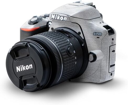 غلاف لامع لامع متوافق مع كاميرا Nikon D3500 - أحمر خالص - غطاء لاصق واقٍ من الفينيل الفاخر 3M - سهل الاستخدام | صُنع في الولايات المتحدة الأمريكية بواسطة MightySkins in Kuwait