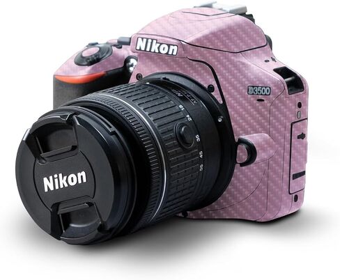 غلاف لامع لامع متوافق مع كاميرا Nikon D3500 - أحمر خالص - غطاء لاصق واقٍ من الفينيل الفاخر 3M - سهل الاستخدام | صُنع في الولايات المتحدة الأمريكية بواسطة MightySkins in Kuwait