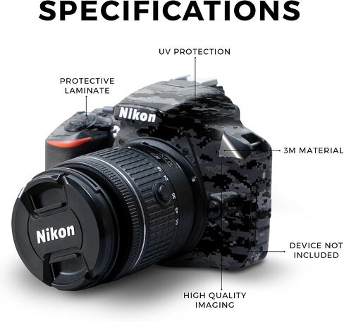 Carbon Fiber Skin Compatible with Nikon D3500 Camera - Solid Blush - Premium 3M Vinyl Protective Wrap Decal Cover - Easy to Apply | Crafted in The USA by MightySkins in Kuwait