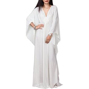 Women's Kaftan Dresses Plus Size Caftan Loungewear Printed Bathing Suit Cover ups Long Beach Tops Flowy Resort Wear in Saudi Arabia