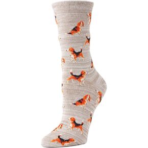 MeMoi American Beagle Bamboo Blend Crew Socks