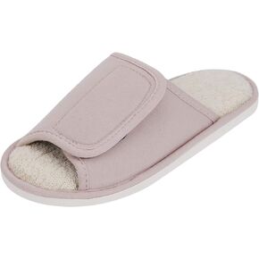 BXT Unisex Diabetic Slippers Open-Toe Arthritis Shoes Adjustable Closure Non-Slip Slide Slippers for Swollen Flat Feet Edema